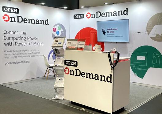 Photo of Open OnDemand booth at ISC23